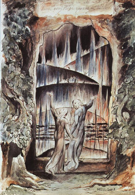 Blake, William Dante and Virgil at the Gates of Hell china oil painting image